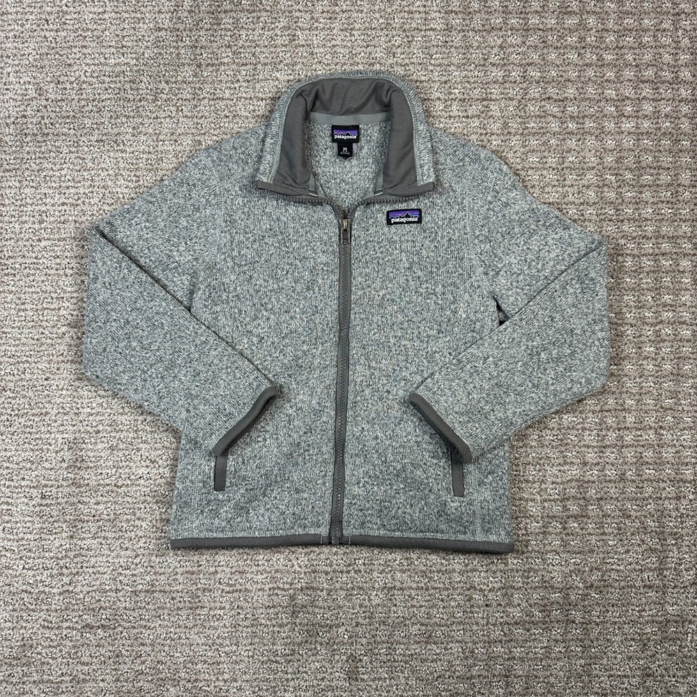 Patagonia Kids Better Sweater Full Zip Fleece Jacket Grey Heather XS 5-6 65732